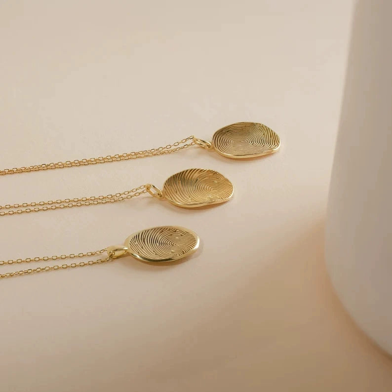 Fingerabdruck-Halskette | Organischer, minimalistischer, personalisierter Schmuck