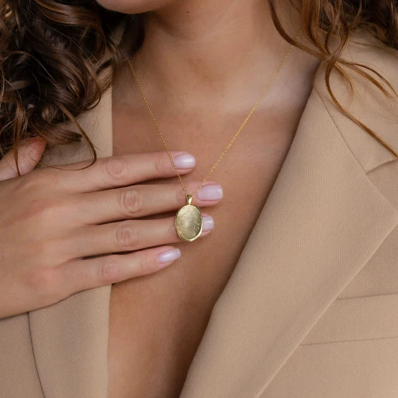 Fingerabdruck-Halskette | Organischer, minimalistischer, personalisierter Schmuck