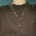 Chrome Hearts Rosary Cross Necklace – Adjustable Carved Ring Chain | Hip Hop Fashion Jewelry